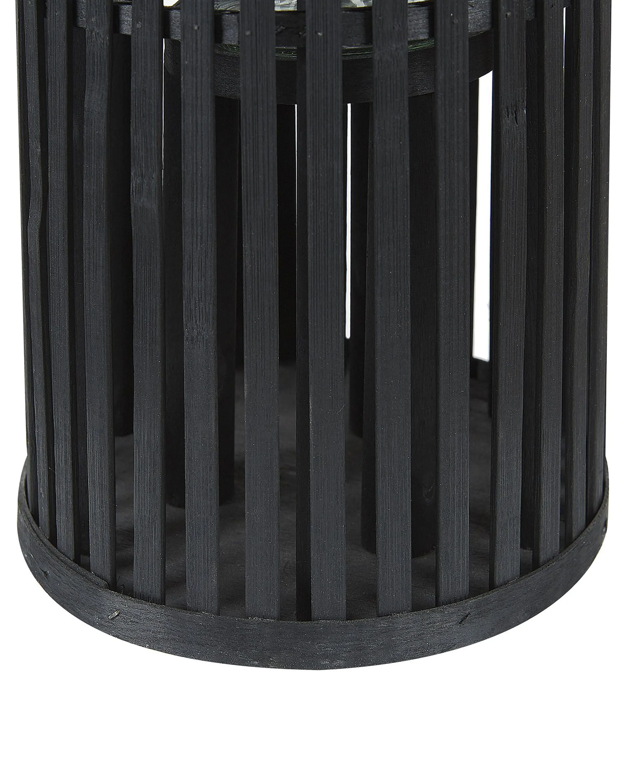 Lantaarn LUZON Wilgenhout 40 cm Zwart