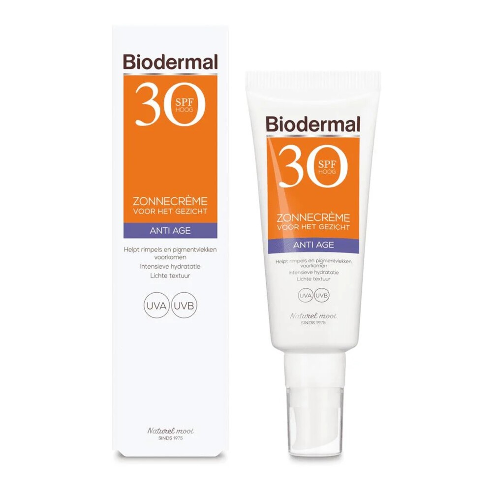2x Biodermal Zonnecrème Gezicht Anti Age SPF 3040 ml