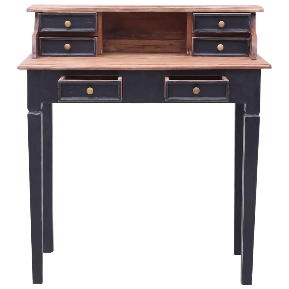 vidaXL - Schrijftafel - Bruin - Gerecycled hout