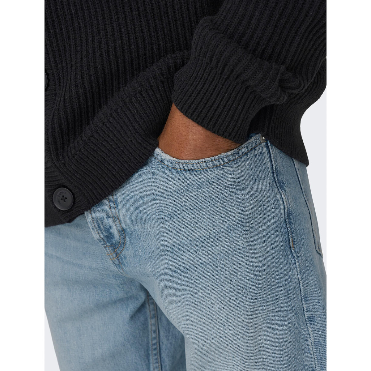 ONLY & FILHOS<br>Calça jeans folgada Edge