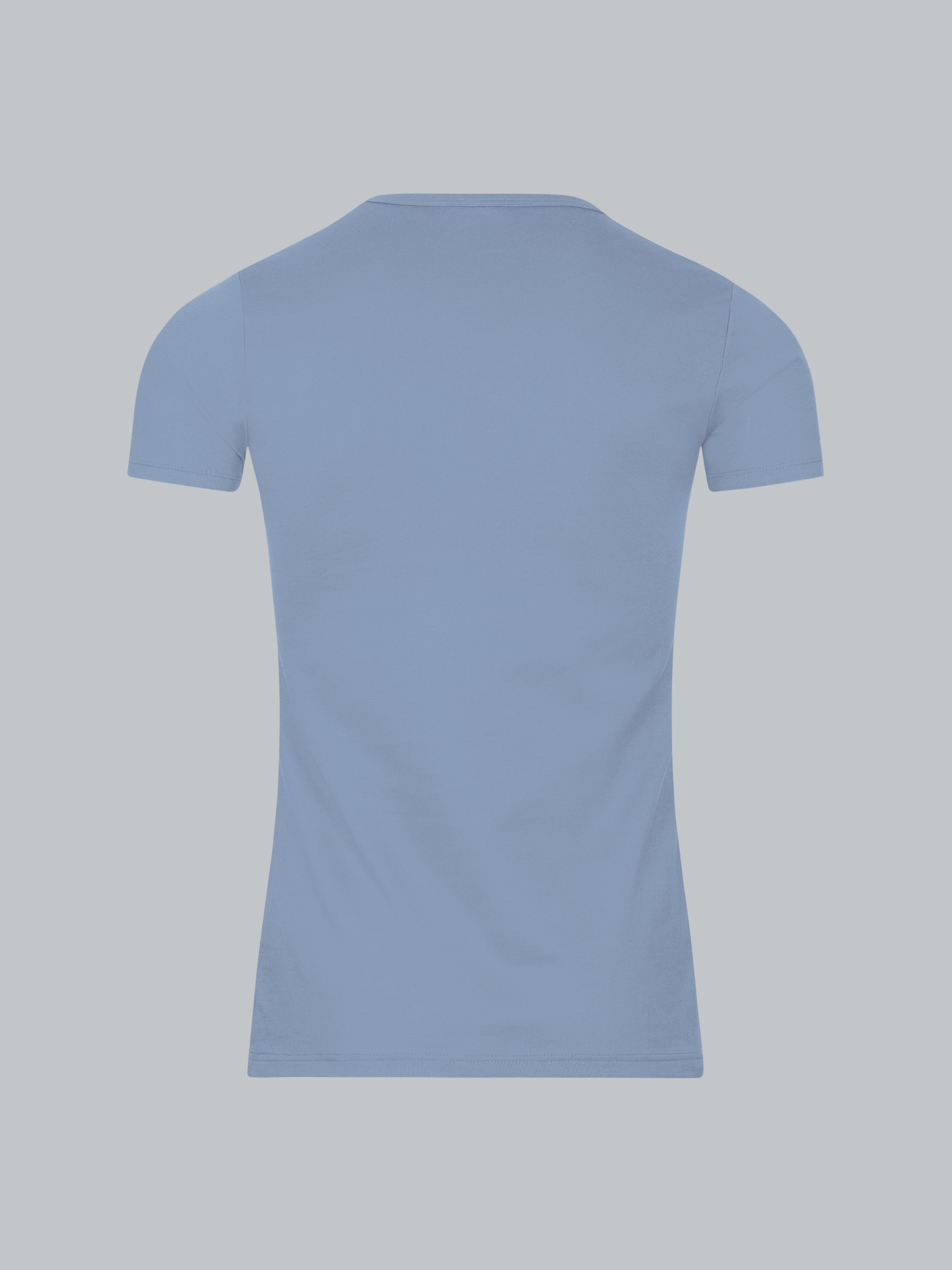 T-Shirt aus Baumwolle/Elastan Pearl-blue