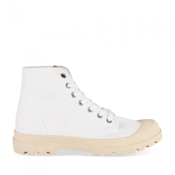 Baskets BLANC Femme Lacets - PATAUGAS