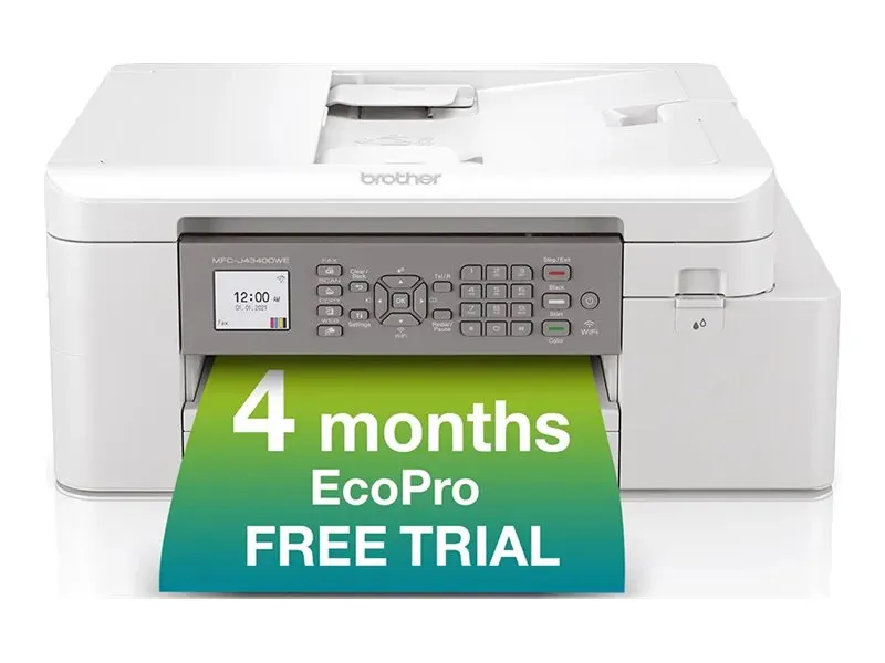 Brother MFC-J4340DWE - Multifunktionsprinter - farve - blækprinter - A4/Legal (medie) - op til 13 spm (kopiering) - op til 20 spm (udskriver) - 150 ark - 14.4 Kbps - USB 2.0, Wi-Fi(n)