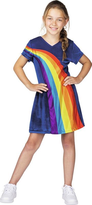 K3 - Regenboog Verkleedjurkje - Carnaval - Multicolor - 100% Polyester