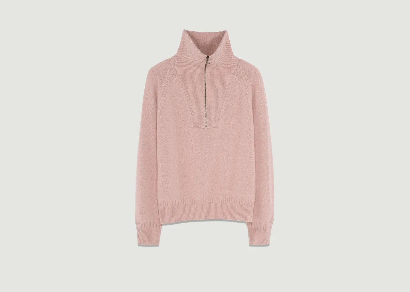 Pull col zippé en cachemire Tricot