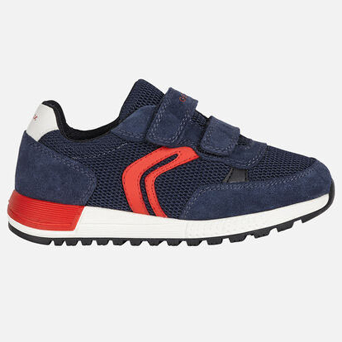 Geox Sneakers en Cuir & Textile Alben bleu/rouge