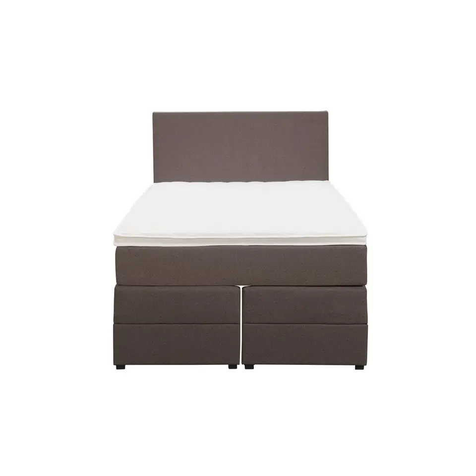 Boxspring met opbergruimte Liv egaal - donkerbruin - 120x200 cm