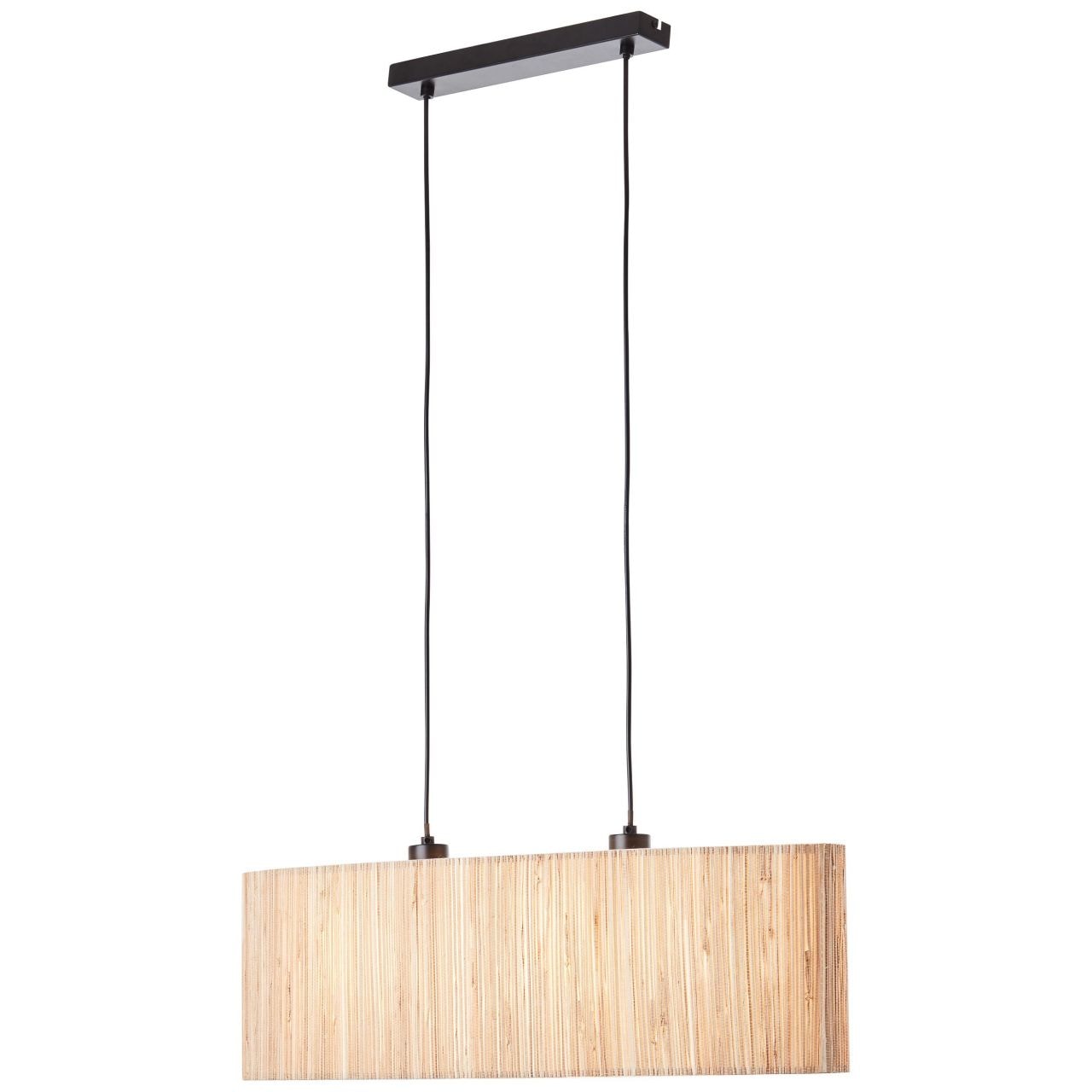 Brilliant Pendelleuchte »Wimea« E27 1 Stk. 2flg schwarz/natur