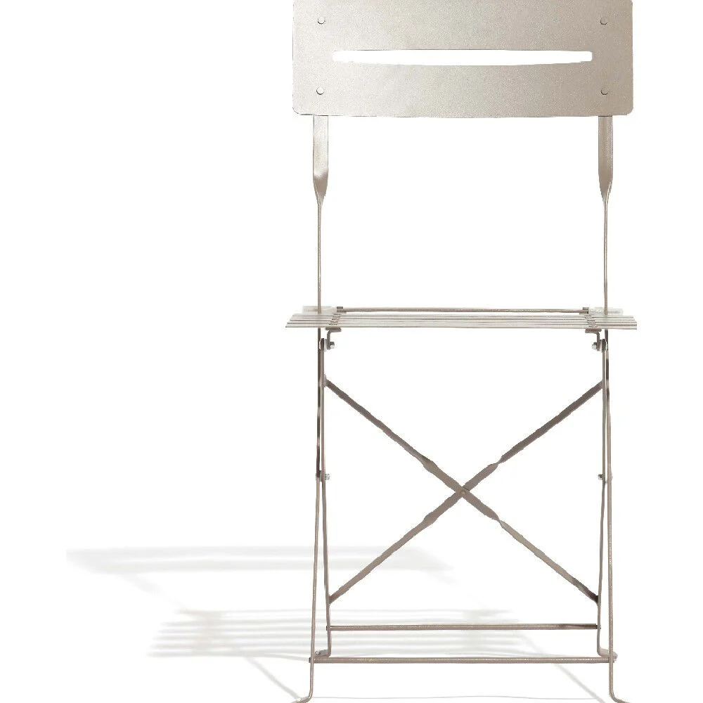 Chaise de jardin pliante RIO métal taupe