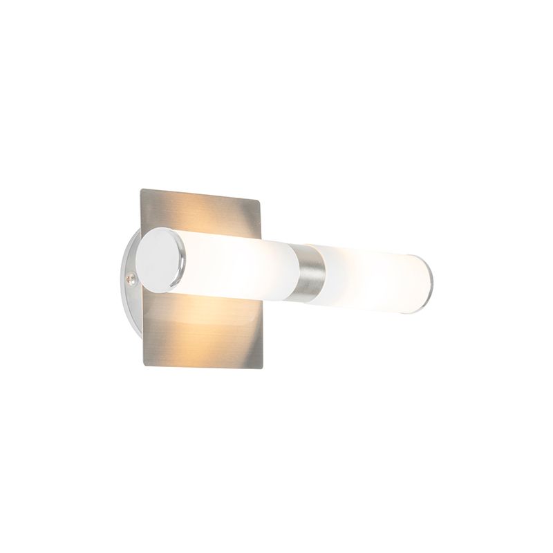 Moderne badkamer wandlamp staal IP44 2-lichts - Bath