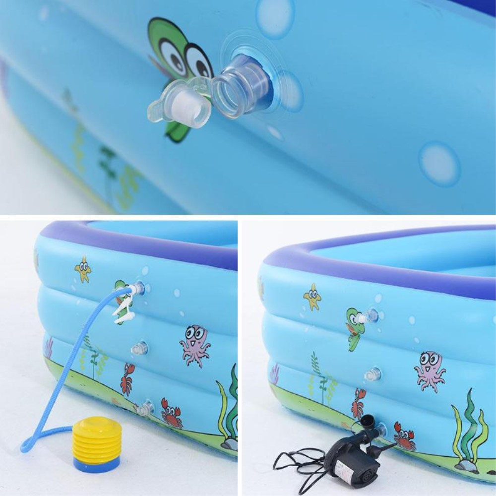 (150x110cm) Aufblasbares Kinder Planschbecken 3-Ring Pool - Strand