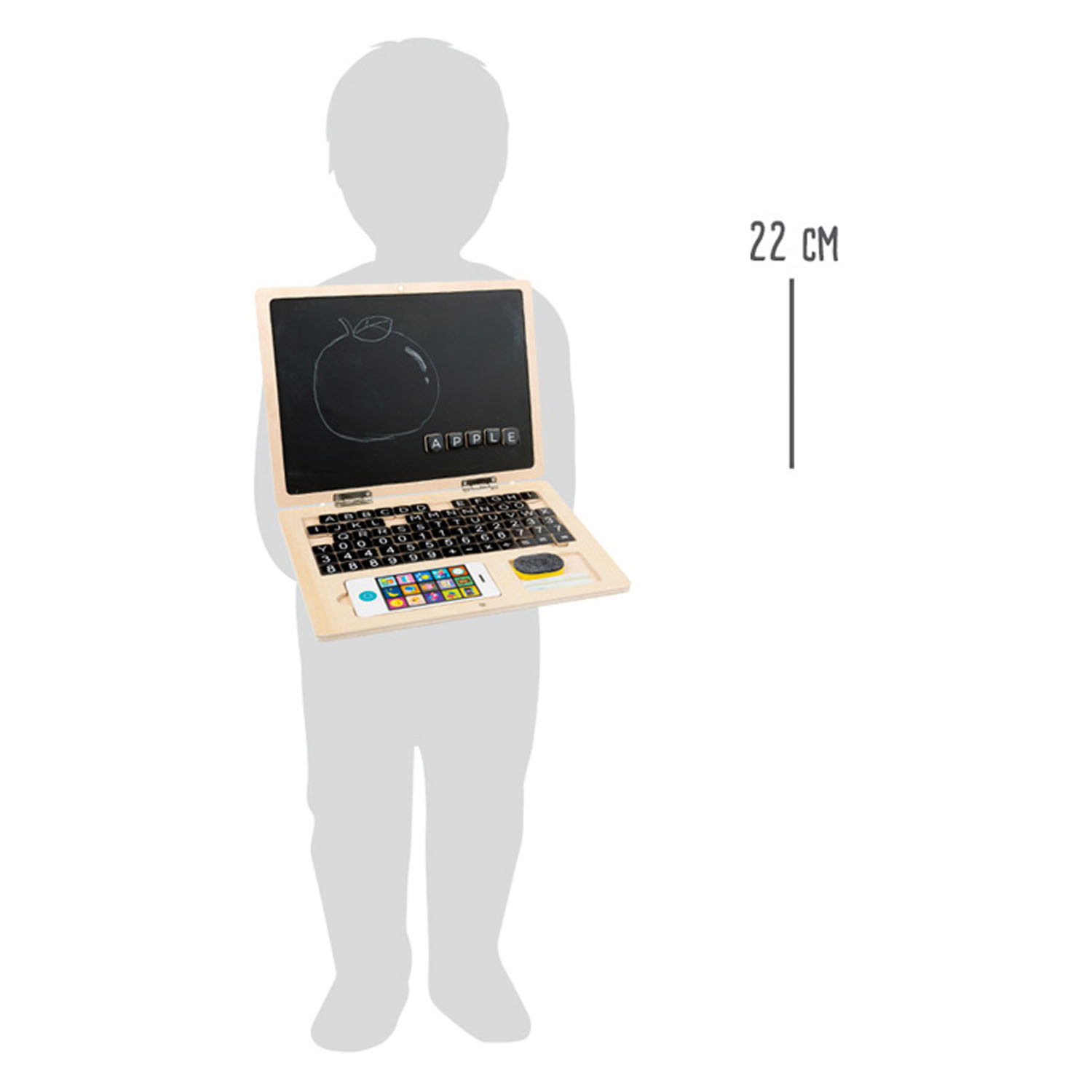Small Foot-Houten Laptop met Magneetbord