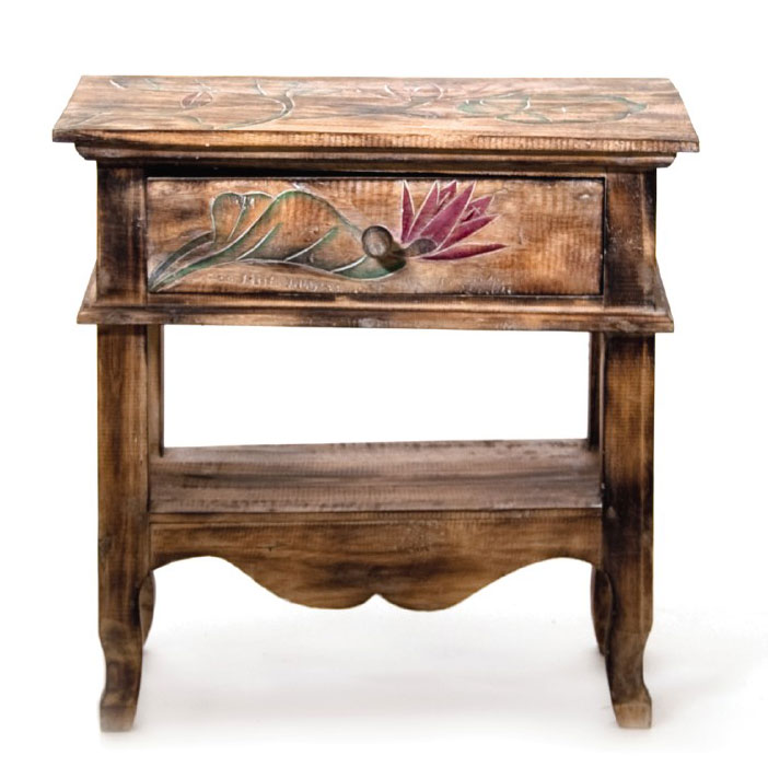 Schubladenkonsole 'Seelilie', braun, B 49 cm, H 50 cm, L 29 cm von fischer's lagerhaus