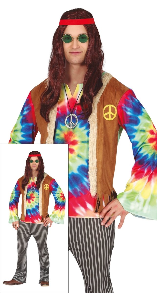 Hippie Kostuum Heren Gekleurd