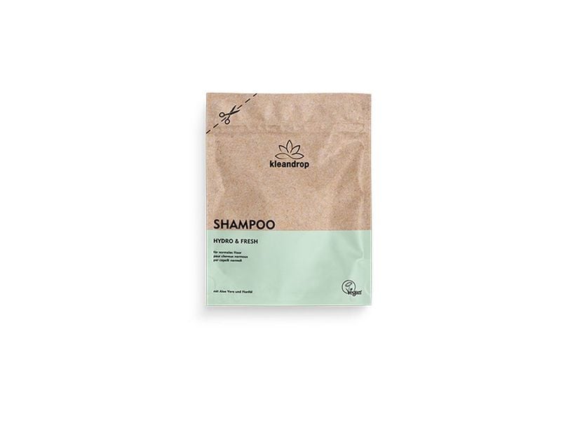 kleandrop Shampoo Hydro & Fresh Refill 40 g Natürliches Haarwasch-Pulver mit pflegendem Mandelöl und Aloe Vera