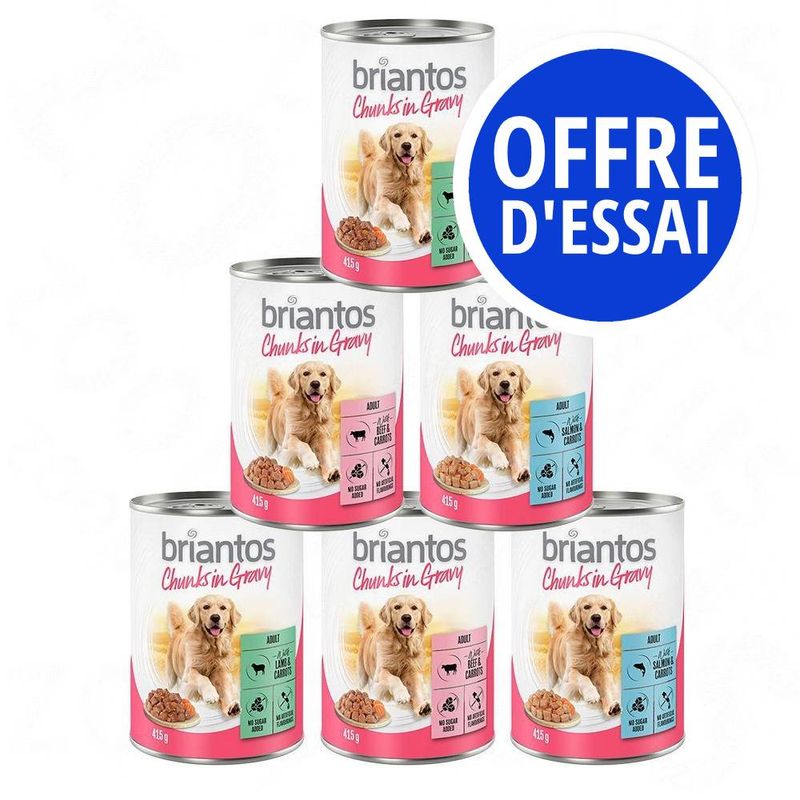 Offre d'essai Briantos Bouchées en sauce pour chien ✓ pas cher
