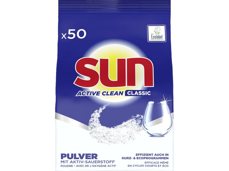 SUN Geschirrspülmittel Classic Pulver Regular 950 g Kraftvolle Basis-Reinigung mit Aktiv-Sauerstoff
