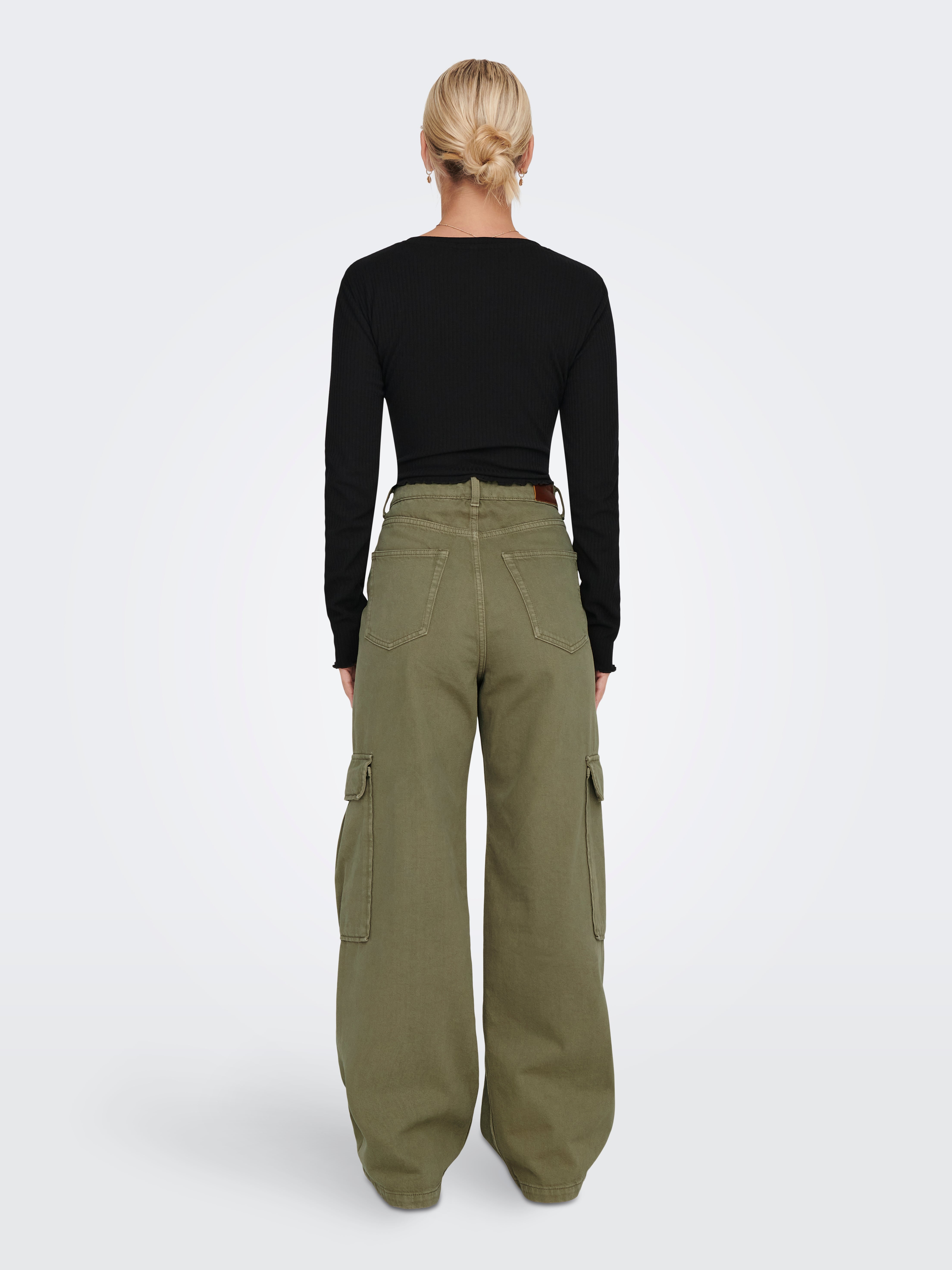ONLHOPE Weiter Beinschnitt Cargo-Hose Aloe
