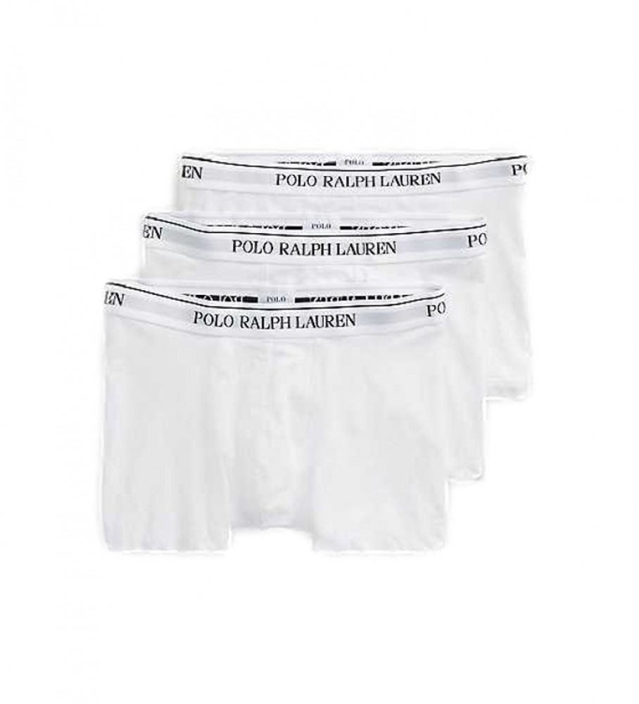 Pacote com 3 cuecas boxer brancas clássicas da Ralph Lauren