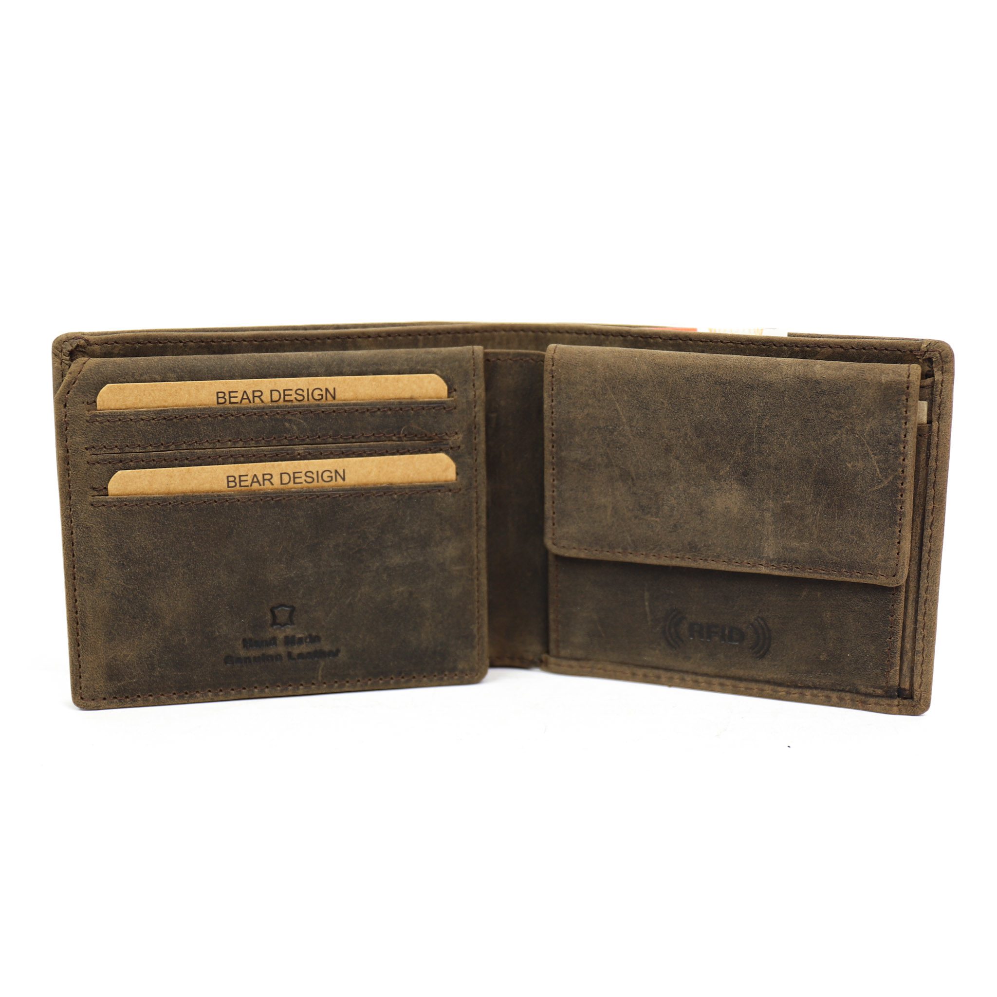 Bear Design Dark Nature Portemonnee Billfold Max Bruin HD9665