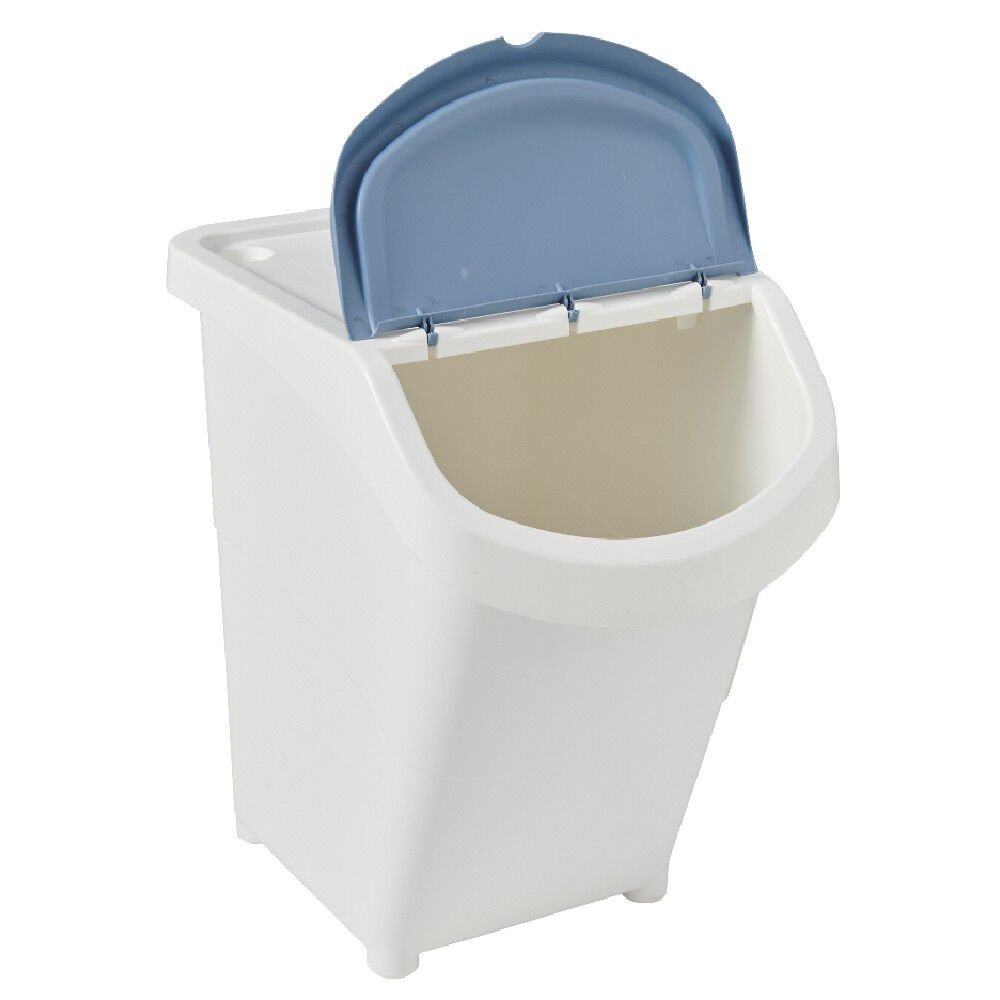 Boîte de rangement blanche avec couvercle 40 L
