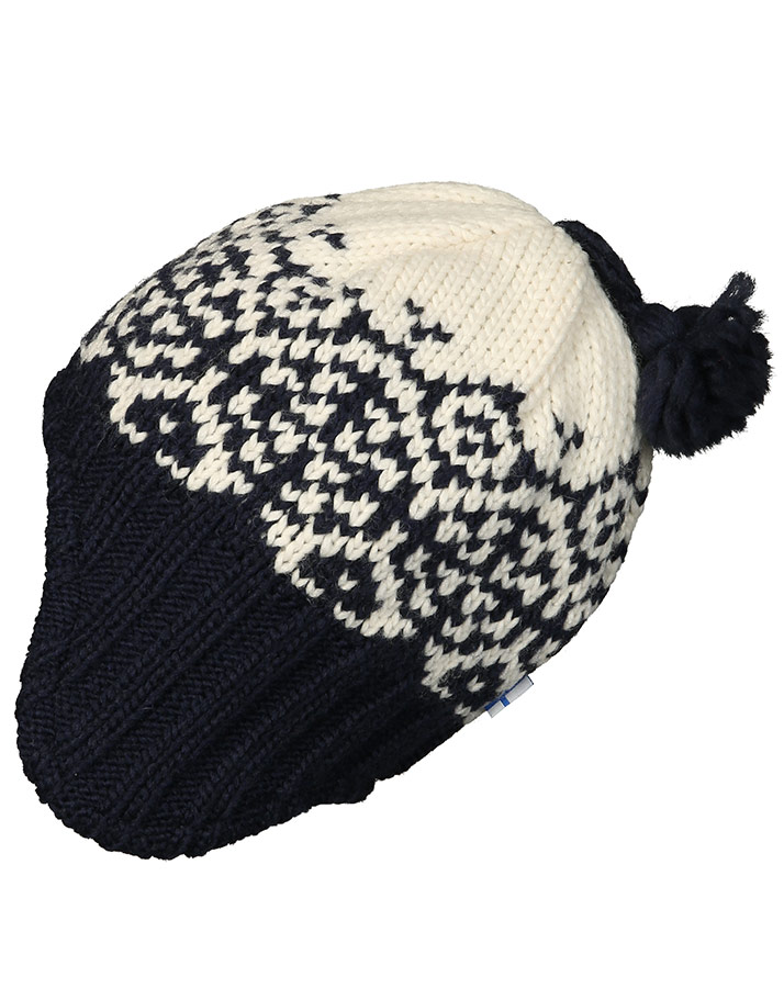 Strickmütze PEPPI gemustert in navy/offwhite