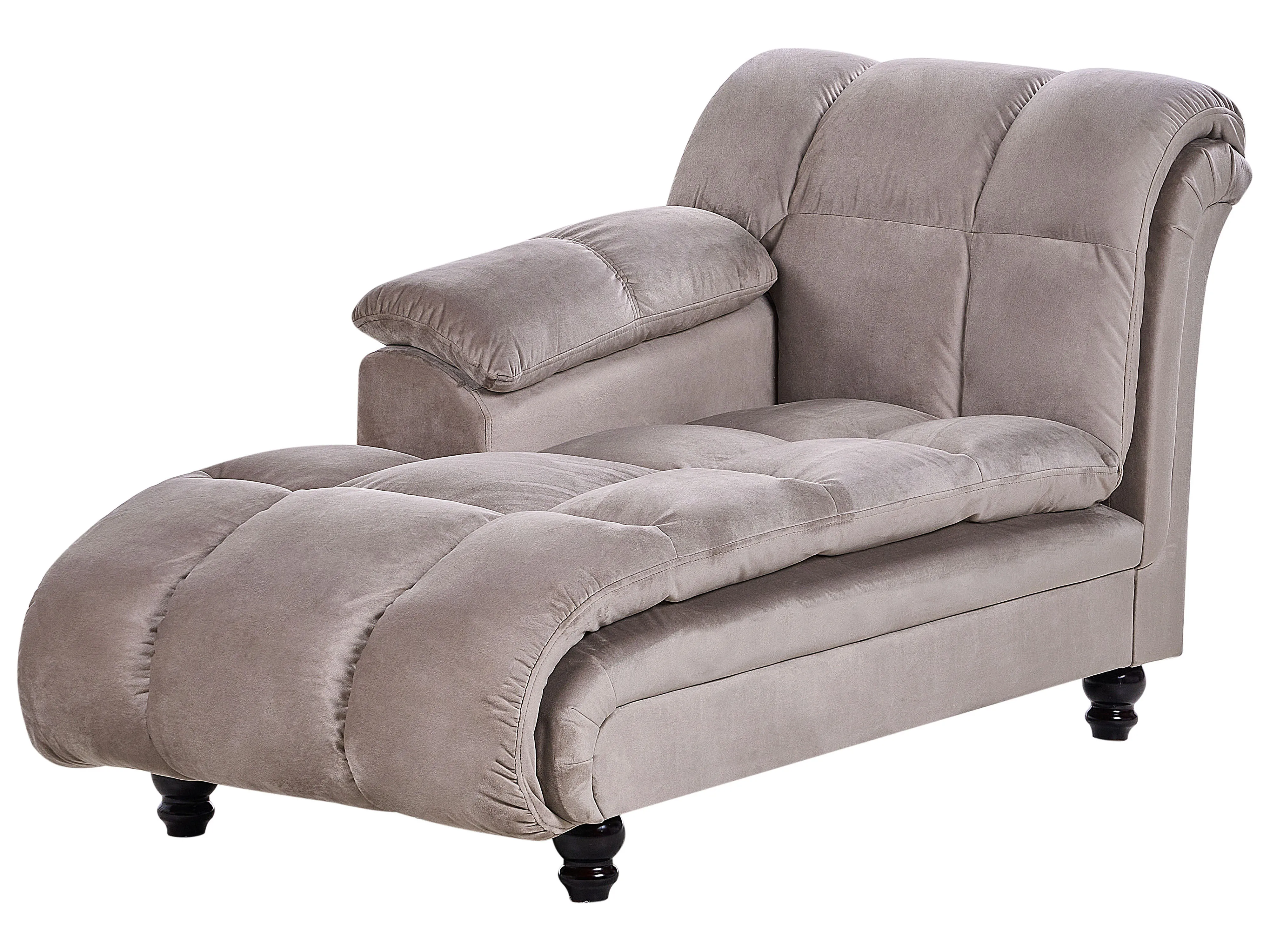 Rechtszijdige chaise longue LORMONT Stof Taupe