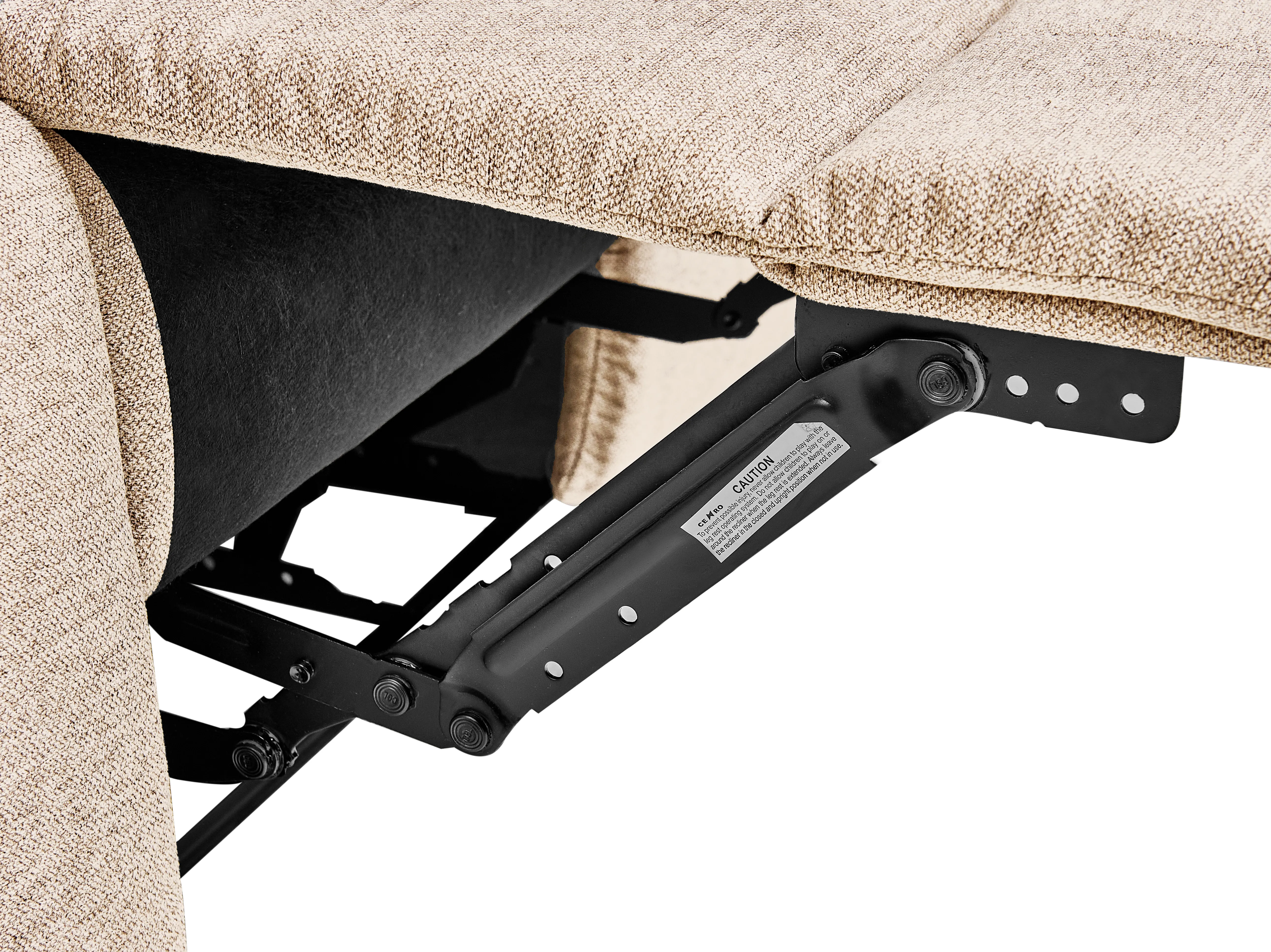 Handmatig verstelbare bank 2-zits BERGEN Stof Beige