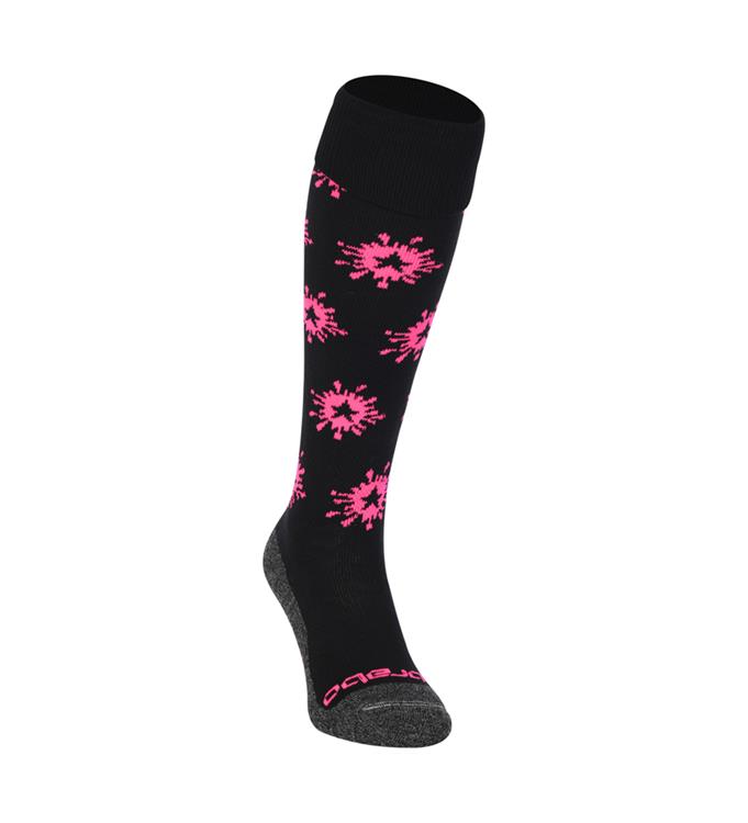 Brabo BC8550A Splash Black/Pink Hockeysokken