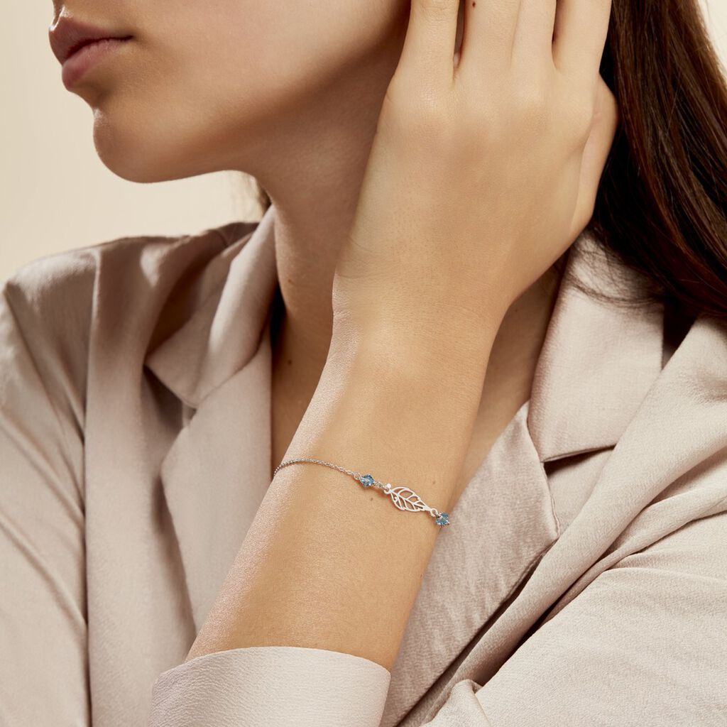 Bracelet Angelika Argent Blanc Pierre De Synthese
