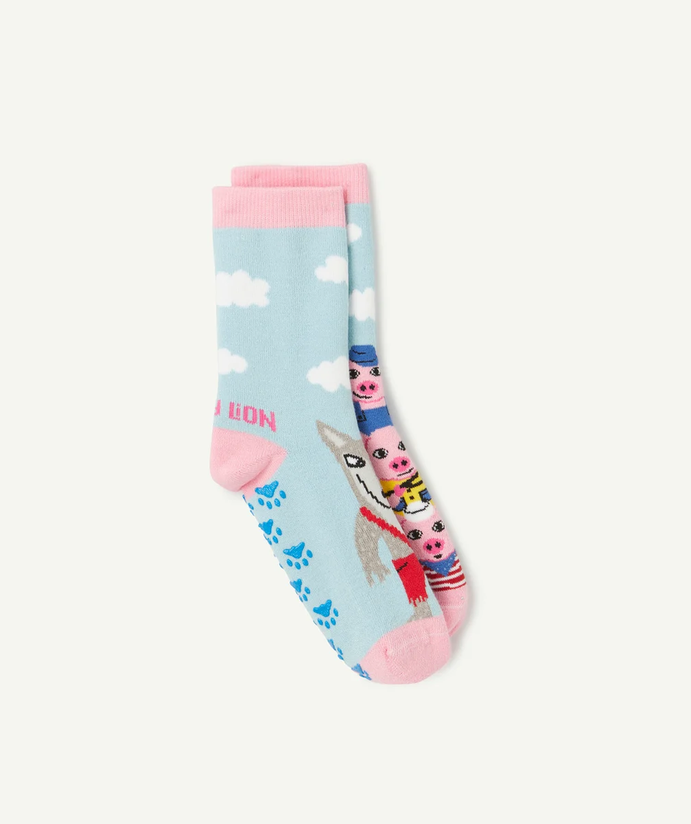 JIMMY LIONPAIRE DE CHAUSSETTES ANTIDÉRAPANTES THÈME 3 PETITS COCHONS