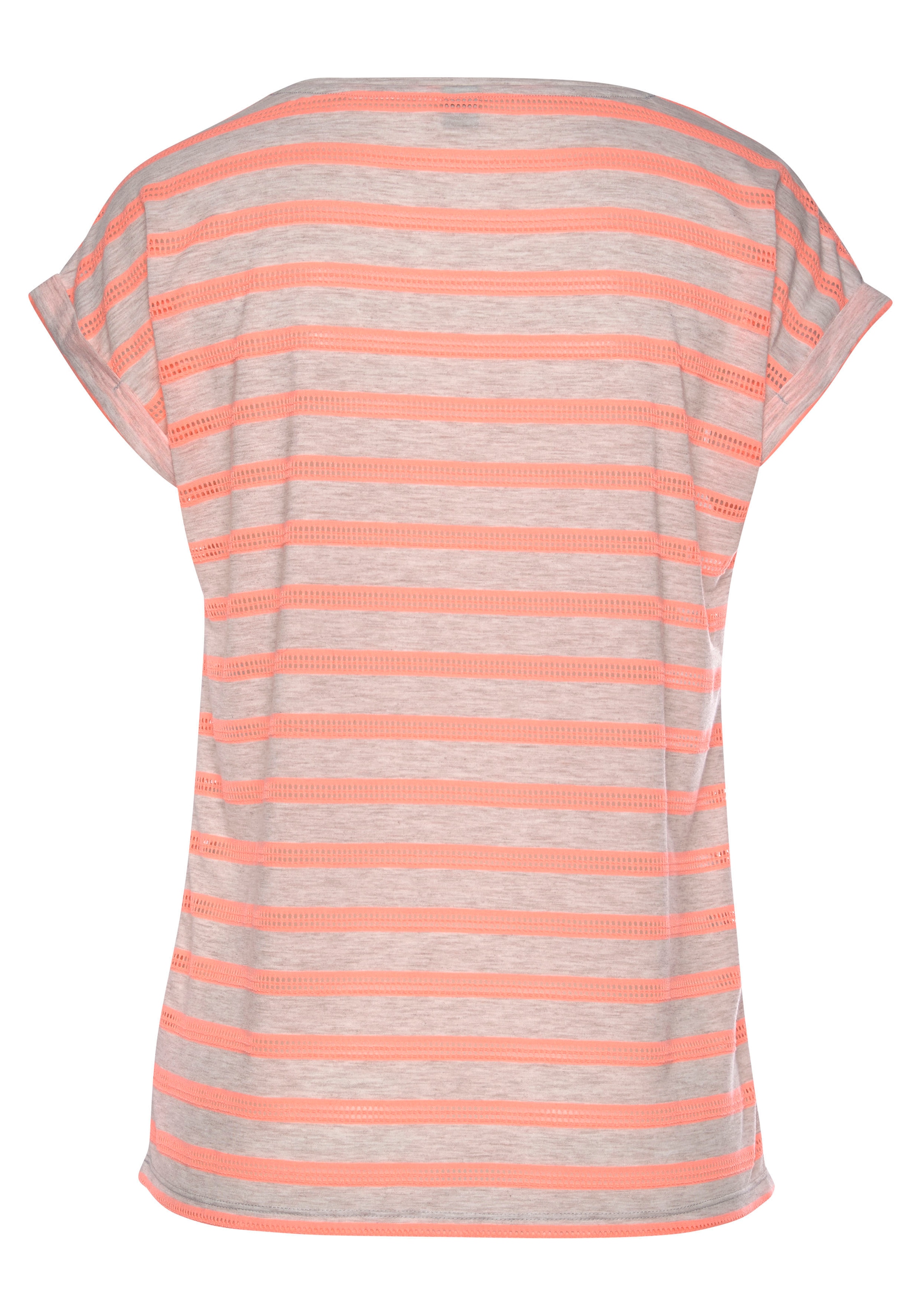 Vivance Kurzarmshirt mit transparenten Neon-Einsätzen, T-Shirt, lockere Passform, sportlich