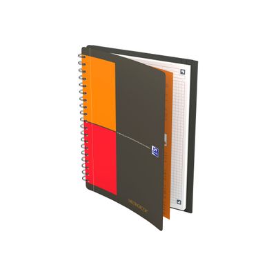 Oxford Meetingbook - Cahier à spirale B5 - 160 pages - petits carreaux (5x5 mm)