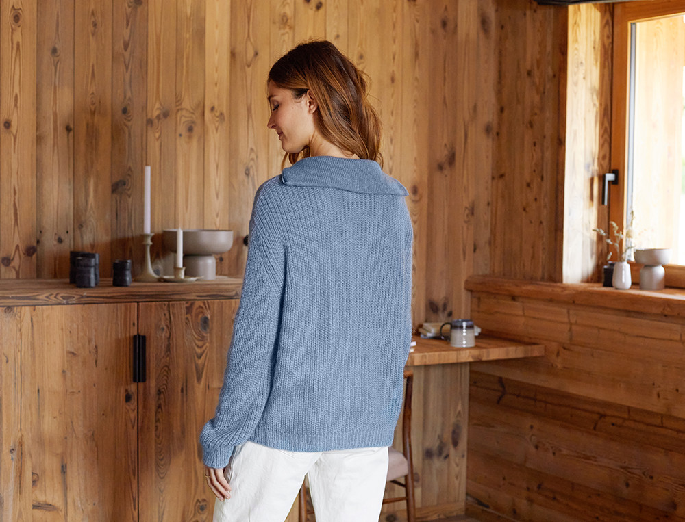 Pull col camionneur-Flocons