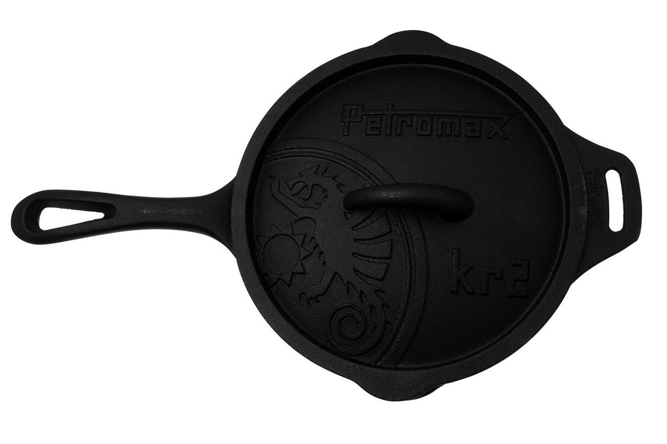 Petromax KR2 braadpan met deksel 2 liter, gietijzer