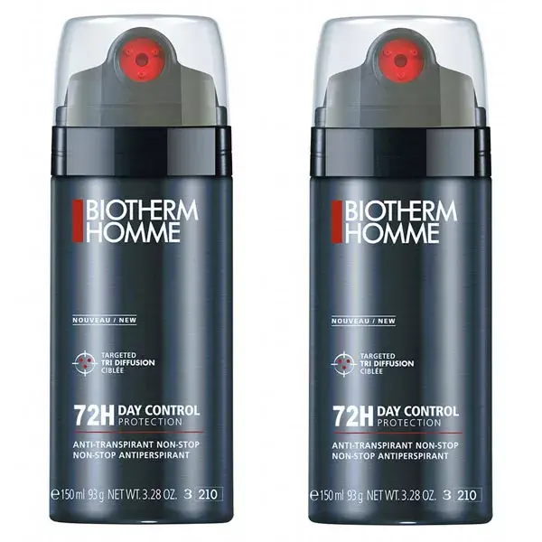 Desodorante Biotherm Homme Day Control 72h, pacote com 2 unidades de 150ml