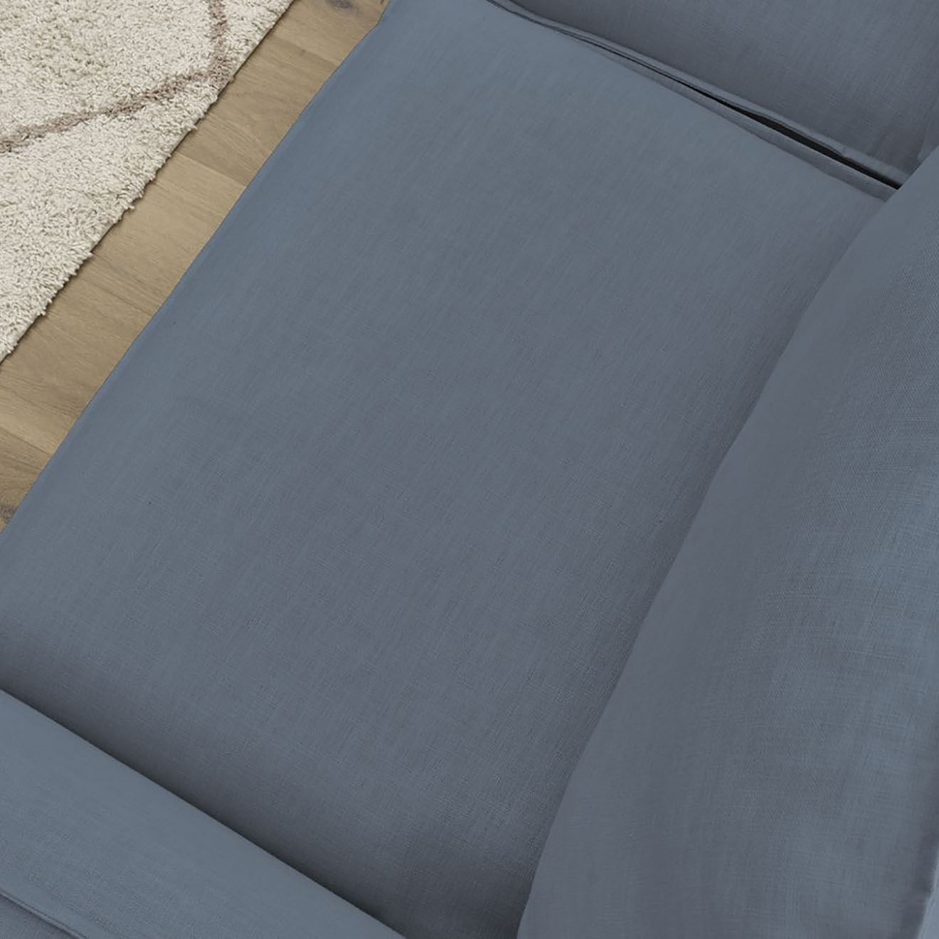 Bobochic Canapé droit convertible express 3 places Archimède 160 bleu foncé - 236x106x93 cm