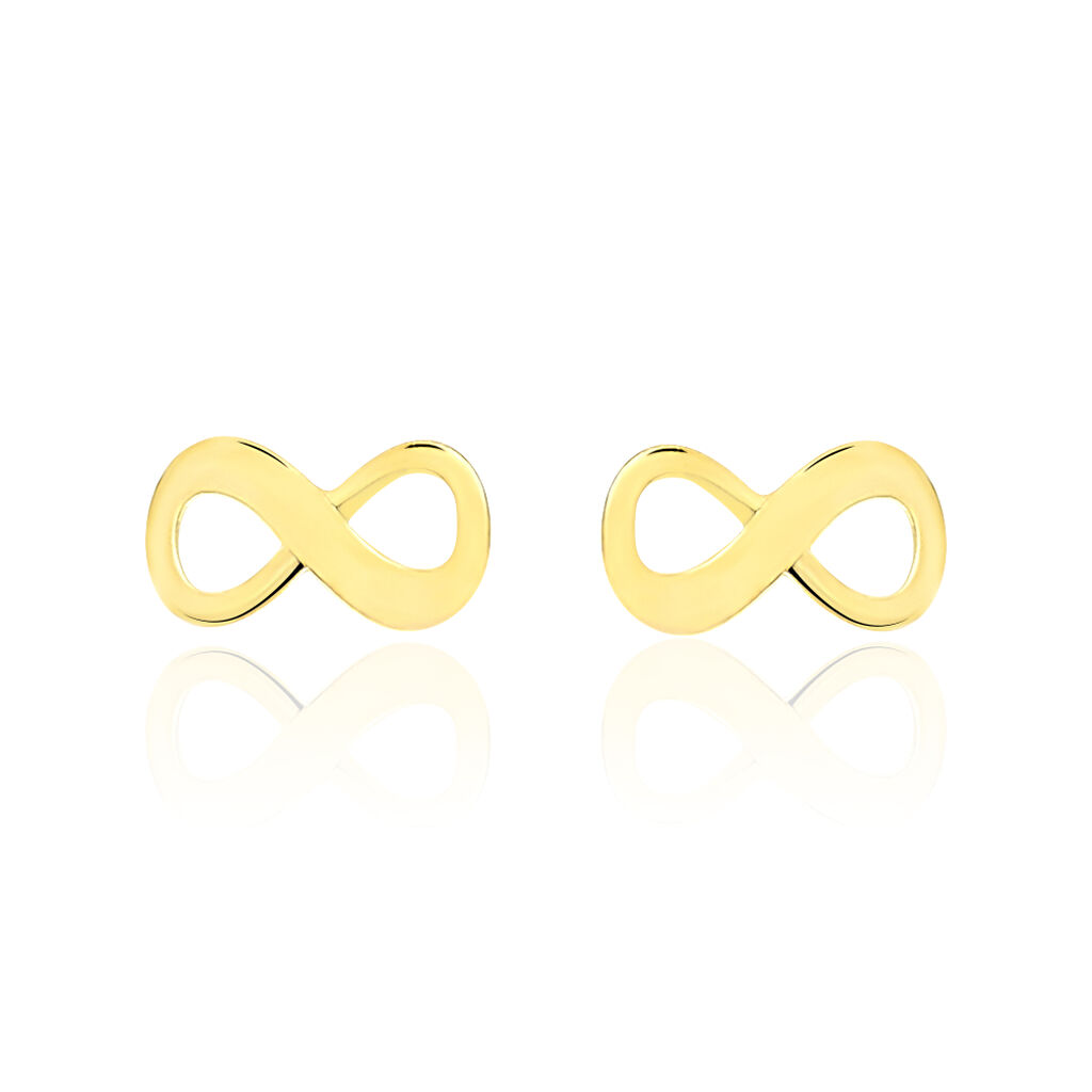 Boucles D'oreilles Puces Annie-francoise Infini Or Jaune