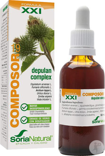 Soria Natural Composor 19 Depulan Complex Formula XXI Flacon Compte-Gouttes 50ml
