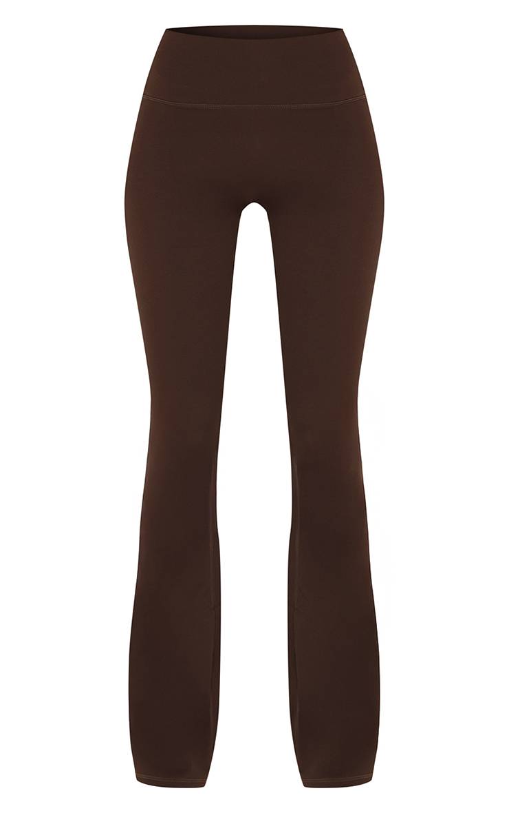 Espresso Pantalon De Yoga Évasé Taille Haute Sculptant Pour Grandes Tailles