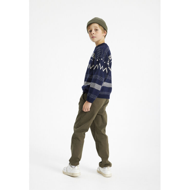 The New TNLinus Jacquard Pullover Navy blazer