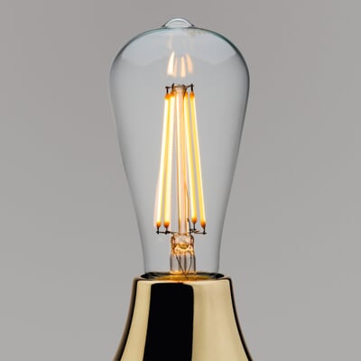 LED-Filament-Rustikalampe E27, 7 W, Klar