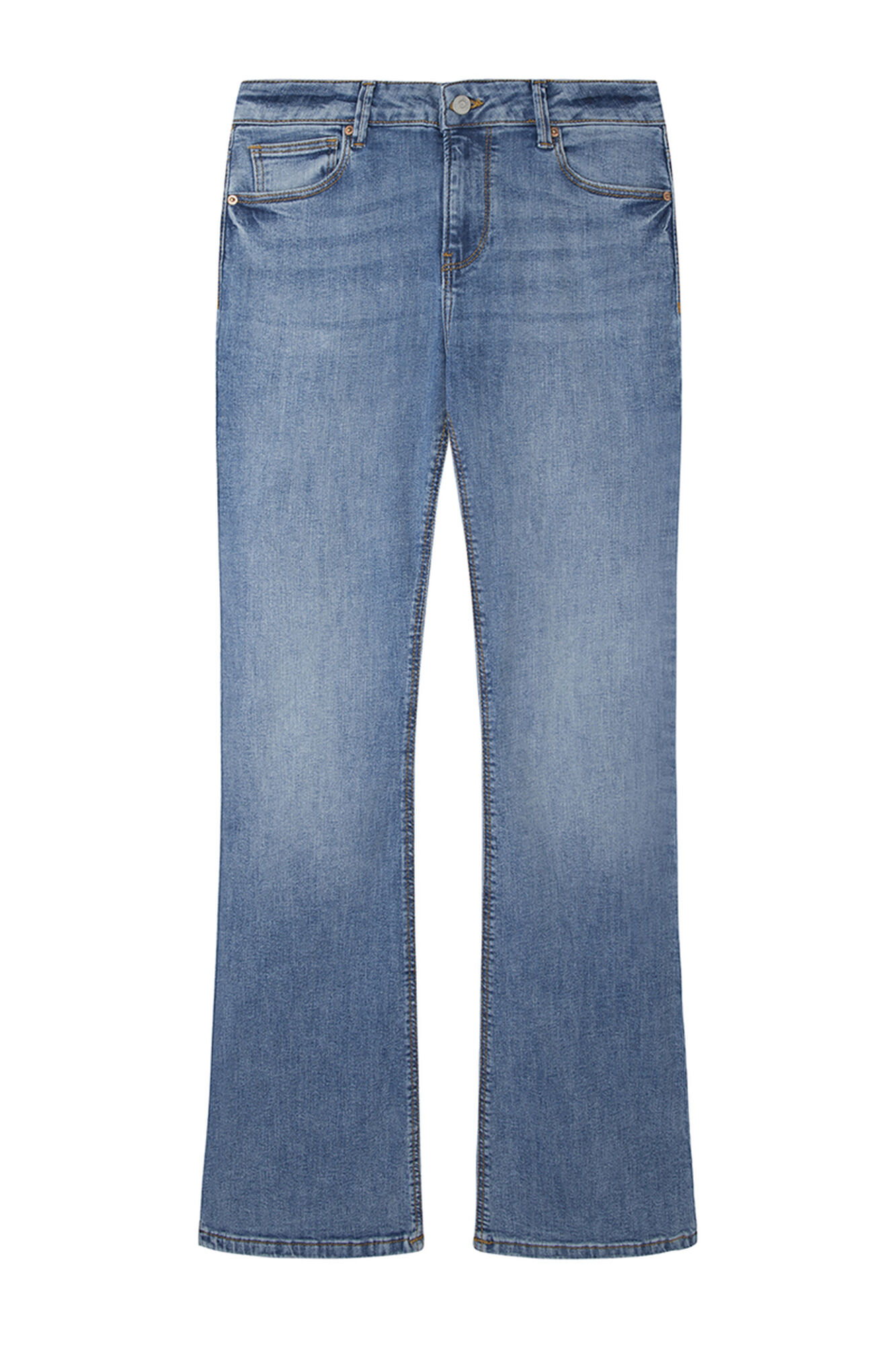 Calça jeans flare de algodão