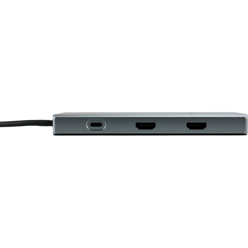 MCL 10-PORT DOCKING STATION HDMI station d'accueil Tablette/Smartphone/ordinateur portable Noir, Gris