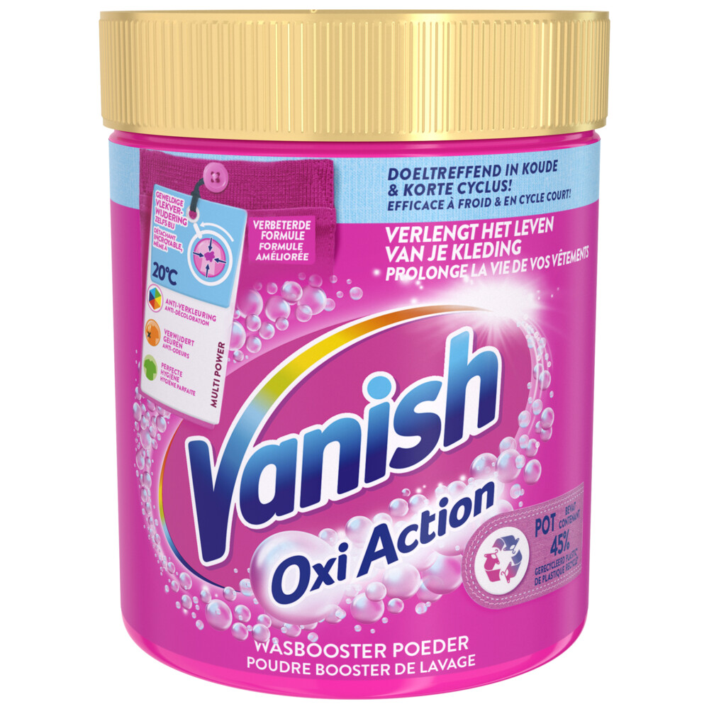 Vanish Oxi Action Wasbooster Poeder Gekleurde en Witte Was530 gr