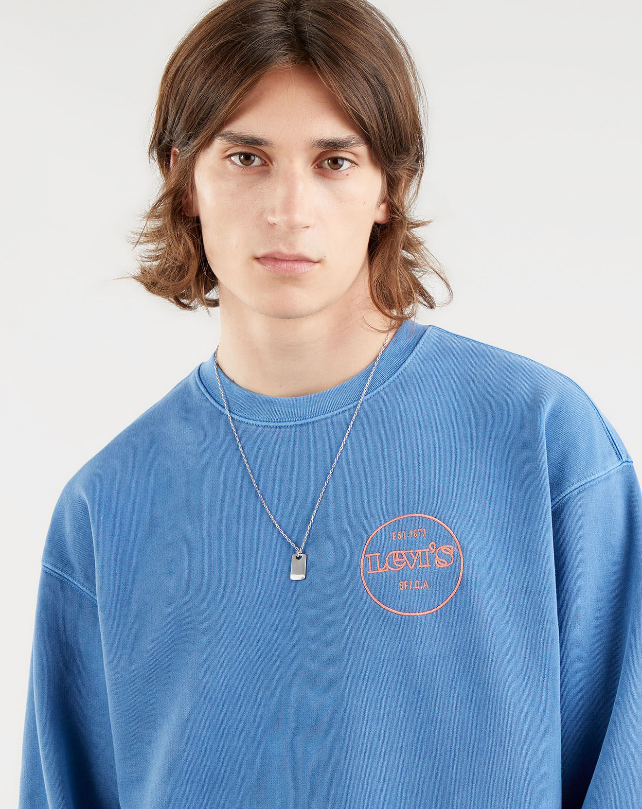 Levi's® Sweat en Coton graphique décontracté bleu