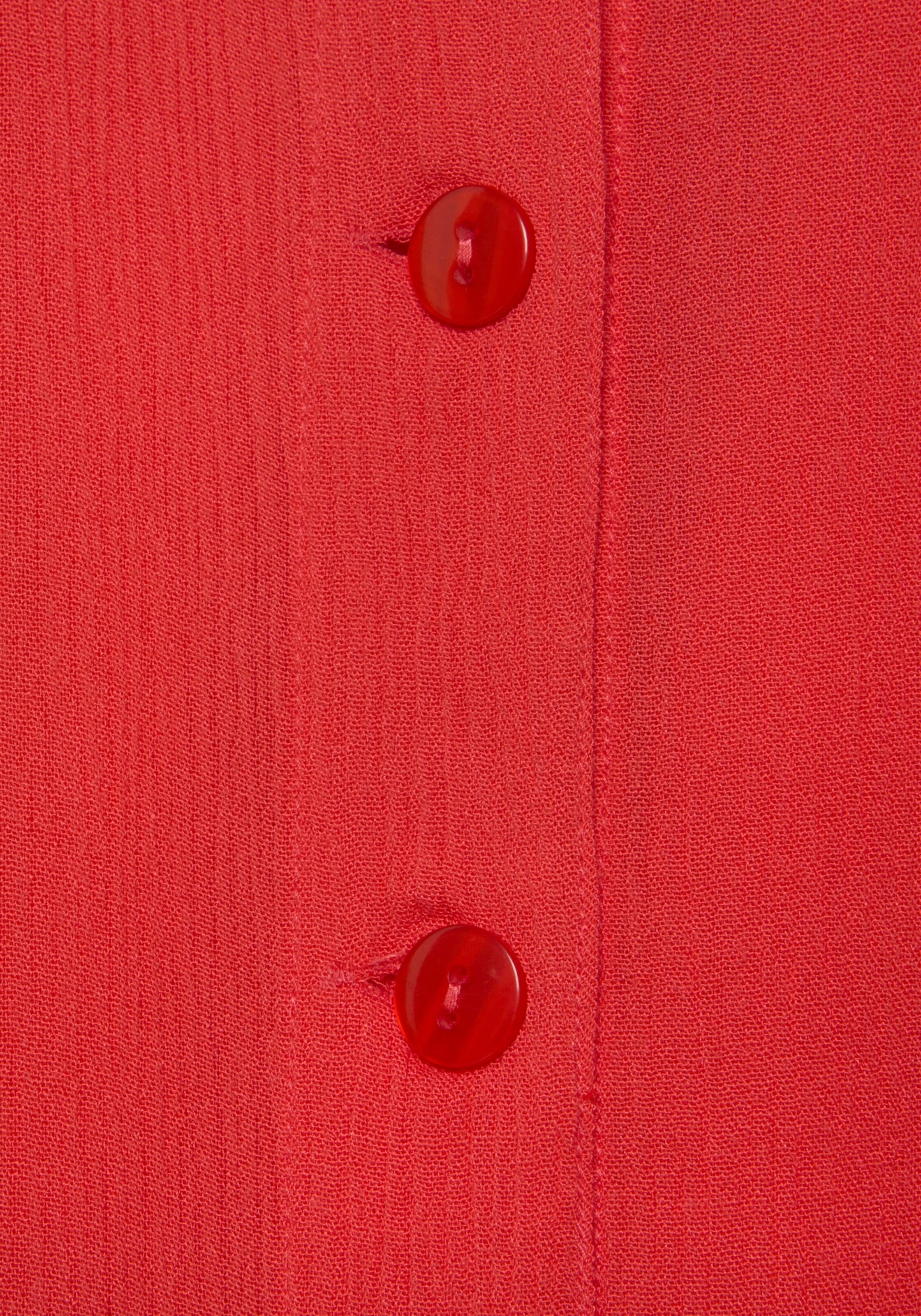 LASCANA Longbluse in korallrot
