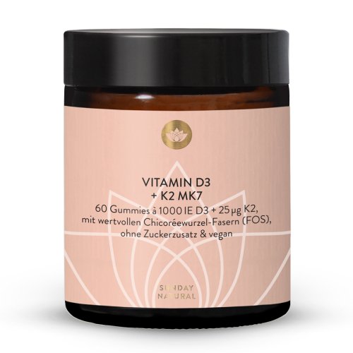 Sunday Natural Products  Vitamin D3+K2 MK7 Gummies