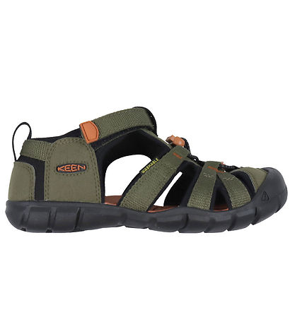 KEEN Sandalen - Seacamp II CNX Y - Dark Olive/Gold Flamme