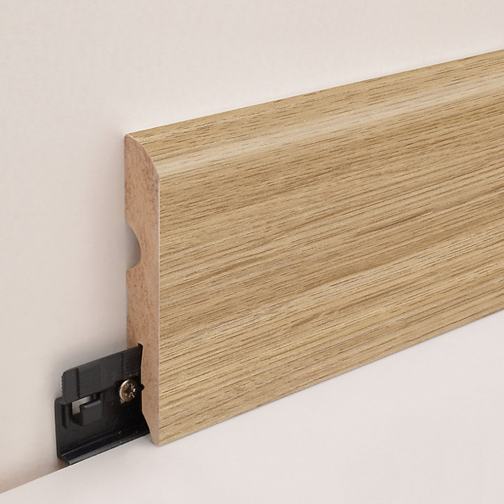 Plinthe arrondie MDF décor 1 chêne naturel GoodHome 220 x 8 cm, ép.13 mm